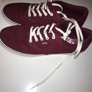 Burgundy vans